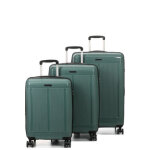 Set 3 valises rigides extensibles 4 roues pas cher worldline malacca vert Set 3 valises rigides extensibles 4 roues pas cher worldline malacca vert