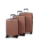 Set 3 valises rigides extensibles 4 roues pas cher worldline malacca vieux rose Set 3 valises rigides extensibles 4 roues pas cher worldline malacca vieux rose