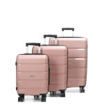 Ensemble 3 valises rigides madisson udine rose gold