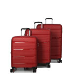 Ensemble 3 valises rigides roncato r - lite rouge fonc