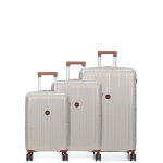 Ensemble 3 valises rigides teneo boxea silver gris