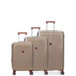 Ensemble 3 valises rigides teneo boxea taupe beige