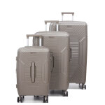 Ensemble 3 valises rigides worldline koh tao trunk marron