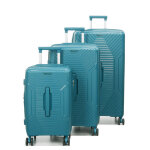 Ensemble 3 valises rigides worldline koh tao trunk turquoise vert