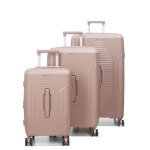 Ensemble 3 valises rigides worldline koh tao trunk vieux rose