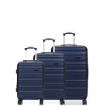 Ensemble 3 valises rigides worldline minneapolis 3 bleu marine