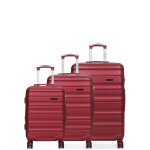 Ensemble 3 valises rigides worldline minneapolis 3 bordeaux rouge