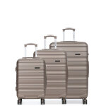 Ensemble 3 valises rigides worldline minneapolis 3 champagne beige