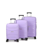 Ensemble 3 valises rigides worldline syros mauve violet