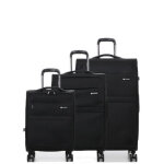 Ensemble 3 valises souples horizon premium dressing noir Ensemble 3 valises souples horizon premium dressing noir