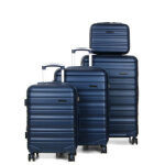 Ensemble 3 valises worldline minneapolis 2 et vanity bleu marine