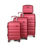 Ensemble 3 valises worldline minneapolis 2 et vanity bordeaux rouge