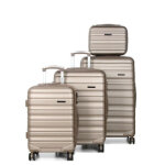 Ensemble 3 valises worldline minneapolis 2 et vanity taupe marron