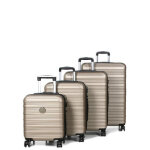 Ensemble 4 valises rigides extensibles worldline linz 2 champagne beige