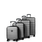 Ensemble 4 valises rigides extensibles worldline linz 2 gris