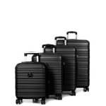 Ensemble 4 valises rigides extensibles worldline linz 2 noir