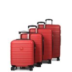 Ensemble 4 valises rigides extensibles worldline linz 2 rouge