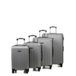 Ensemble 4 valises rigides madisson arezzo silver gris