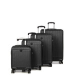 Ensemble 4 valises rigides worldline tulsa noir