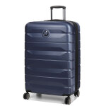 Grande valise rigide extensible delsey air armour 76 cm bleu nuit