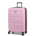 Grande valise rigide extensible delsey air armour 76 cm pivoine rose