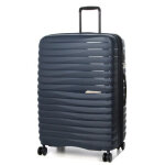 Grande valise rigide extensible jump xwave jumbo 76 cm bleu nuit
