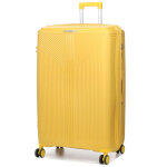 Tr�s grande valise rigide extensible xxl teneo deltea 85 cm jaune