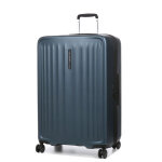 Promo grande valise soute extensible samsonite fyrm 77 cm steel blue bleu