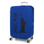 Housse de valise a�rial new york - l bleu fonc�
