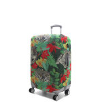 Housse de valise airtex fantaisie l�opard - m vert l�opard