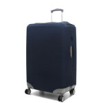 Housse de valise airtex unie - l marine bleu