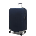 Housse de valise airtex unie - l marine bleu