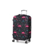 Housse de valise extensible periea black with pink flamingos m noir
