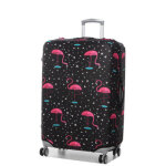 Housse de valise extensible periea black with pink flamingos l noir