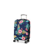 Housse de valise extensible periea dark blue with flowers s marine bleu