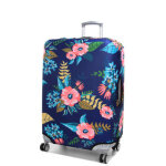 Housse de valise extensible periea dark blue with flowers l marine bleu