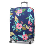 Housse de valise extensible periea dark blue with flowers xl marine bleu