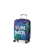 Housse de valise extensible periea green and blue palm leaves s bleu