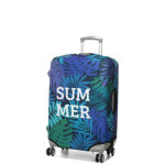 Housse de valise extensible periea green and blue palm leaves m bleu