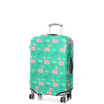Housse de valise extensible periea green with pink flamingos m vert