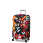 Housse de valise extensible periea pop art statue of liberty m jaune