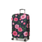 Housse de valise extensible periea purple with pink roses m violet