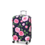Housse de valise extensible periea purple with pink roses m violet