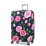 Housse de valise extensible periea purple with pink roses l violet