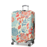 Housse de valise extensible periea red and blue leaves l crème beige Housse de valise extensible periea red and blue leaves l crème beige