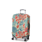 Housse de valise extensible periea red and blue leaves m crème beige Housse de valise extensible periea red and blue leaves m crème beige