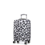 Housse de valise extensible periea silver leopard s blanc