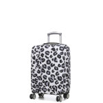 Housse de valise extensible periea silver leopard s blanc
