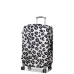 Housse de valise extensible periea silver leopard m blanc