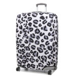 Housse de valise extensible periea silver leopard xl blanc